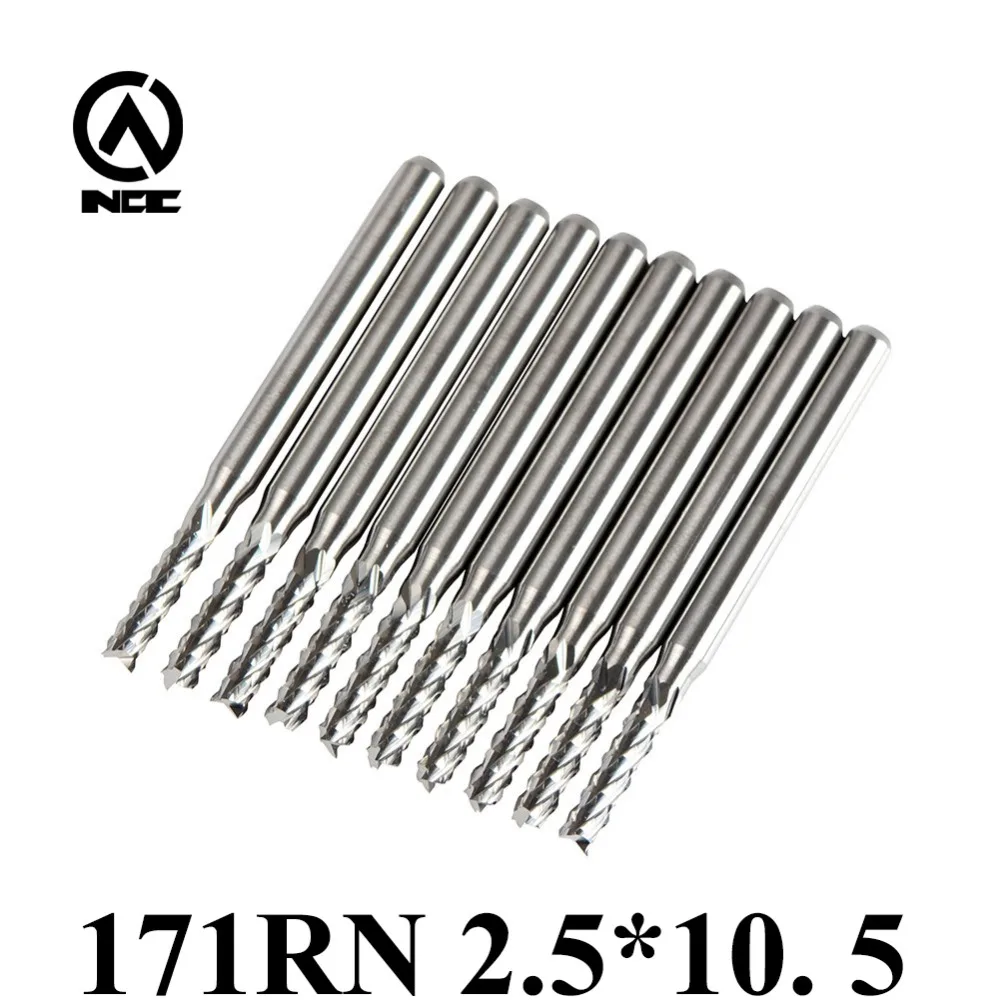 Best Price 10pcs lot Millling Cutter Bits Set D2 5 10 5 PCB End Mills