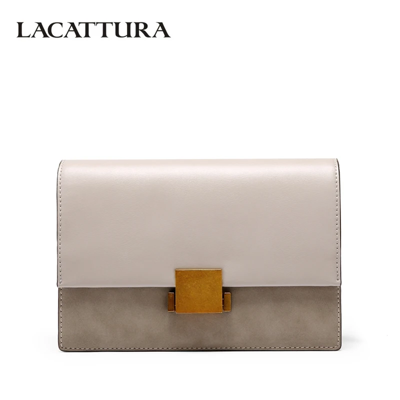 

LACATTURA 2018 New Bag Luxury Brand Design Women Handbags High Quality PU Shoulder Messenger Bags Color Flap Ladies Crossbodybag