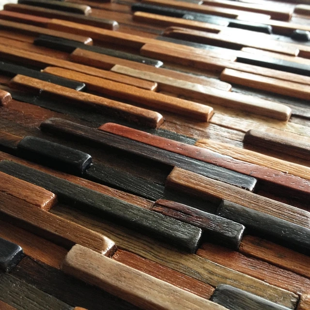 Natural Wood Backsplash Log Tile Kitchen Mosaic Natural Wood Backsplash Log Tile Kitchen Mosaic Panel Strip Floor Tiles Hme4035