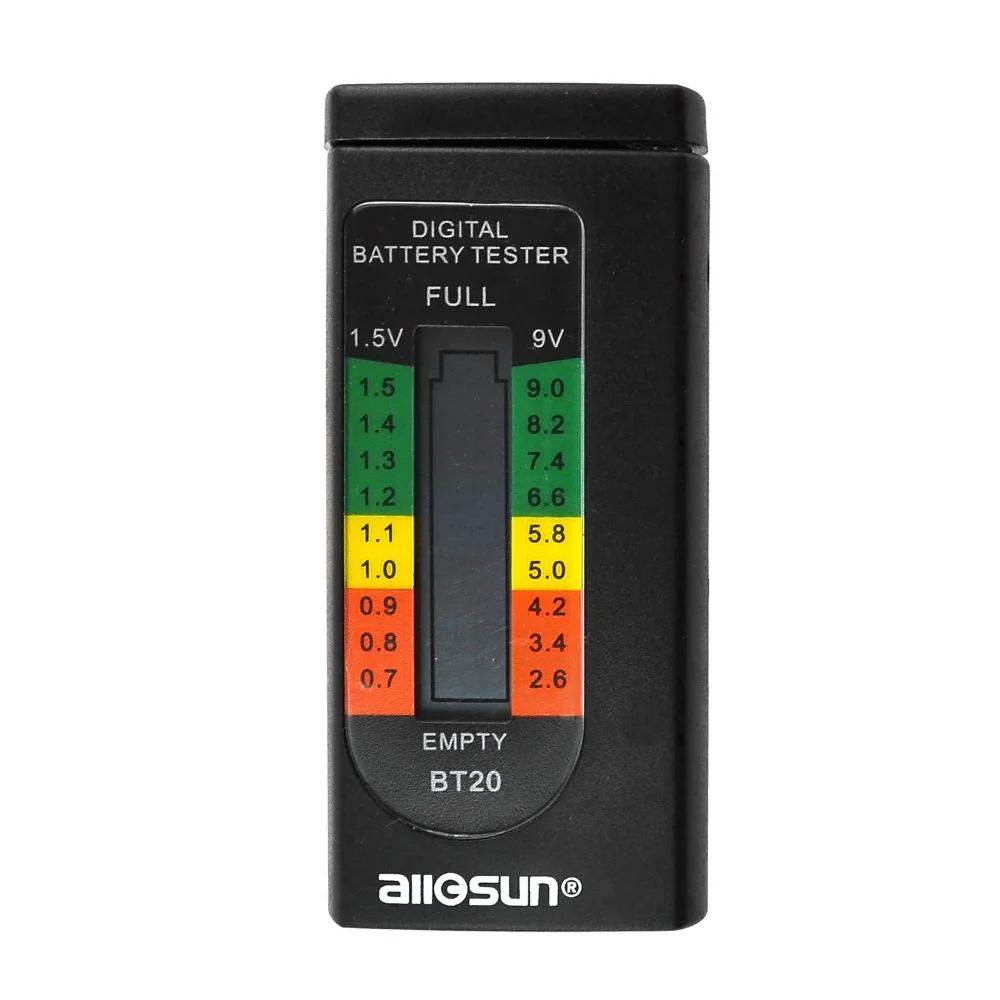 all sun BT20 Hot Sale Household Digital Battery Tester 1.5V 9V AAA AA C