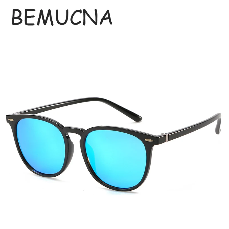 BEMUCNA 2018 leopard Круглые Солнцезащитные очки женские TR90 поляризованные мода свет
