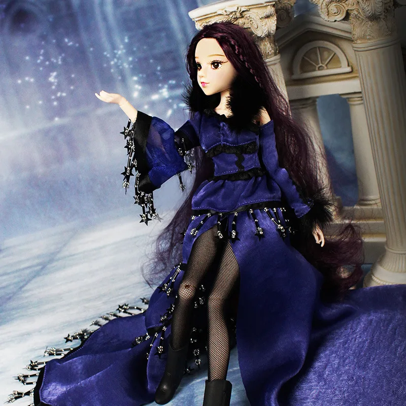 Кукла BJD Blyth 1/6 30 см темно фиолетовое платье куклы для девочек с изображением