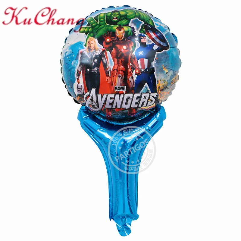 10 piezas unids Spiderman & Capitán América & Iron Man & Hulk & Batman Holding Sticks Hero Foil Globos tema fiesta de cumpleaños decoración Globos 10 piezas unids Spiderman & Capitán América & Iron Man & Hulk & Batman Holding Sticks Hero Foil Globos tema fiesta de cumpleaños decoración Globos