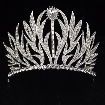 

New Crystal Tiara Luxury Wedding Headdress For Bride Crown Fashion Ladies Crystal Headdress Hair ornaments Wedding Free shipping