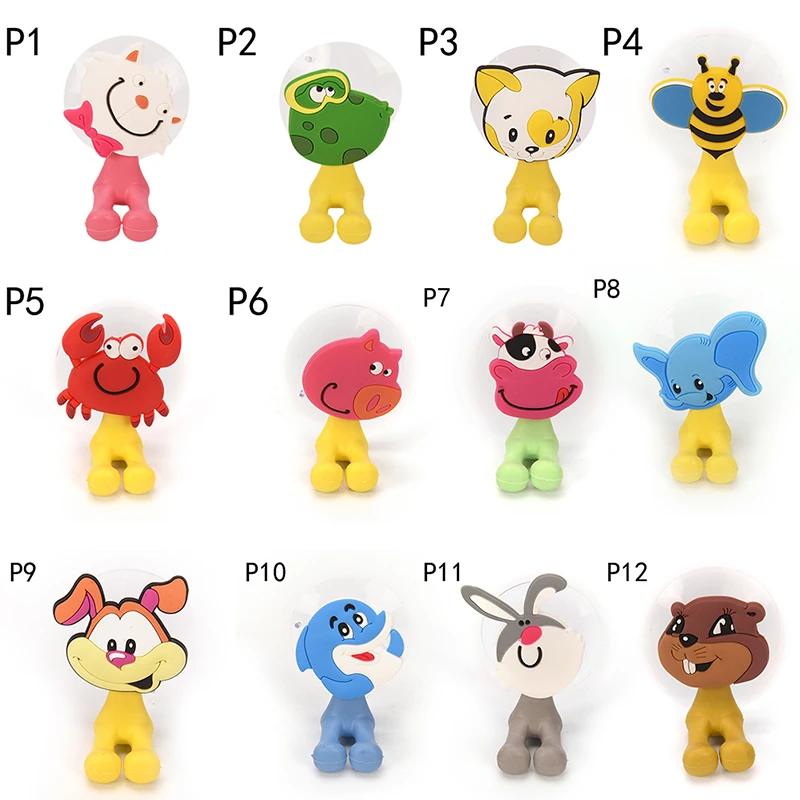 

Multi-Style Cute Cartoon Sucker Toothbrush Holder Suction Hooks Bathroom Set Accessories Toothbrush Toothpaste Holders