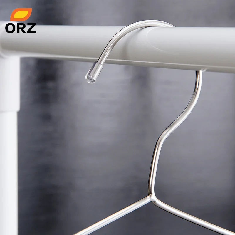 ORZ 10PCS Clothes Hangers Stainless Steel Solid Wire Metal Holders Drying High Quality Clothing Shirt Hangers Clothes Rack