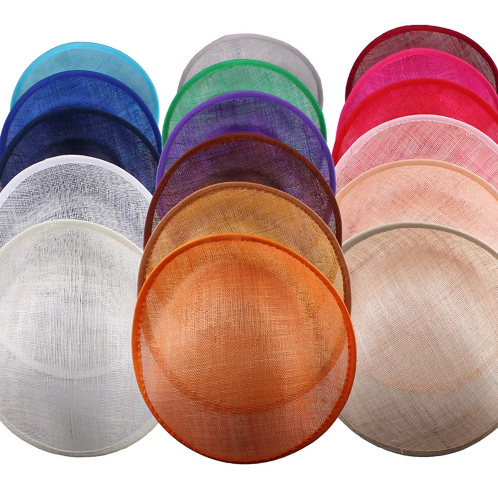 12 COLORS 10&quot/25CM Solid Round Hats Handmade Sinamay Fascinator Base DIY Hair Accessories 12Pieces/Lot Wholesale |
