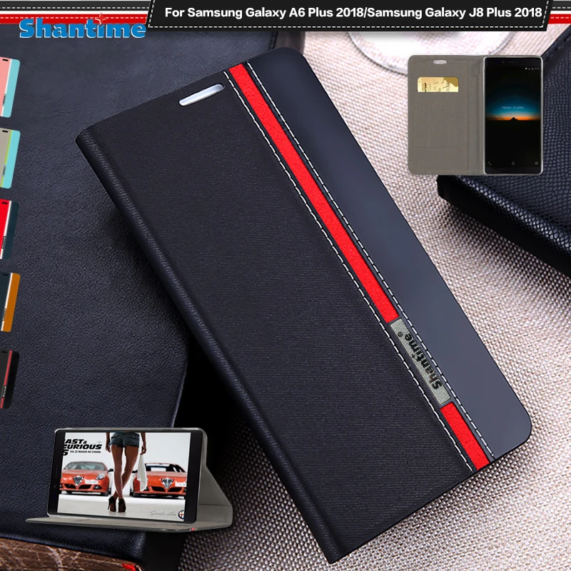 

Business Book Case For Samsung Galaxy A6 Plus 2018 Leather Wallet Flip Case For Samsung Galaxy A6 Plus 2018 Silicone Back Cover
