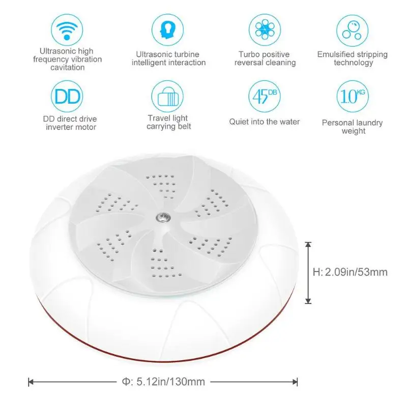 Мини USB ультразвуковая турбина стиральная машина отжимная сушилка стиральная машина Портативная стиральная машина для дома путешествия
