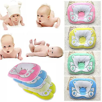 

Soft Baby Pillow Cases Infant Toddler Durable Plastic + Rubber Lovely Baby Bedding Cute Cartoon Bear Print Oval New Arrival