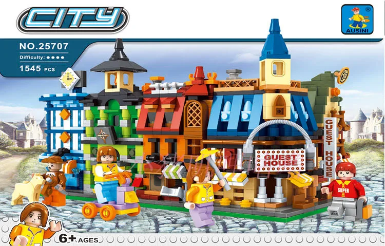 

Model building kits compatible with loge new city building 3D blocks Educational model building toys hobbies for children