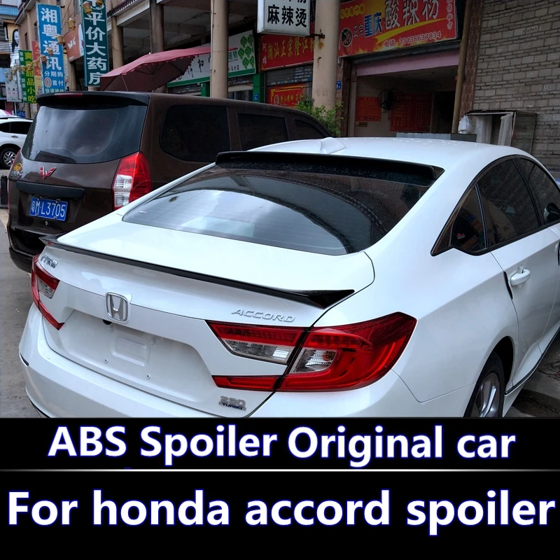 

For Honda Accord 2019 10Th Rear Trunk Spoiler High Quality ABS Material painted Color spoiler For honda 2018 New Accord spoiler