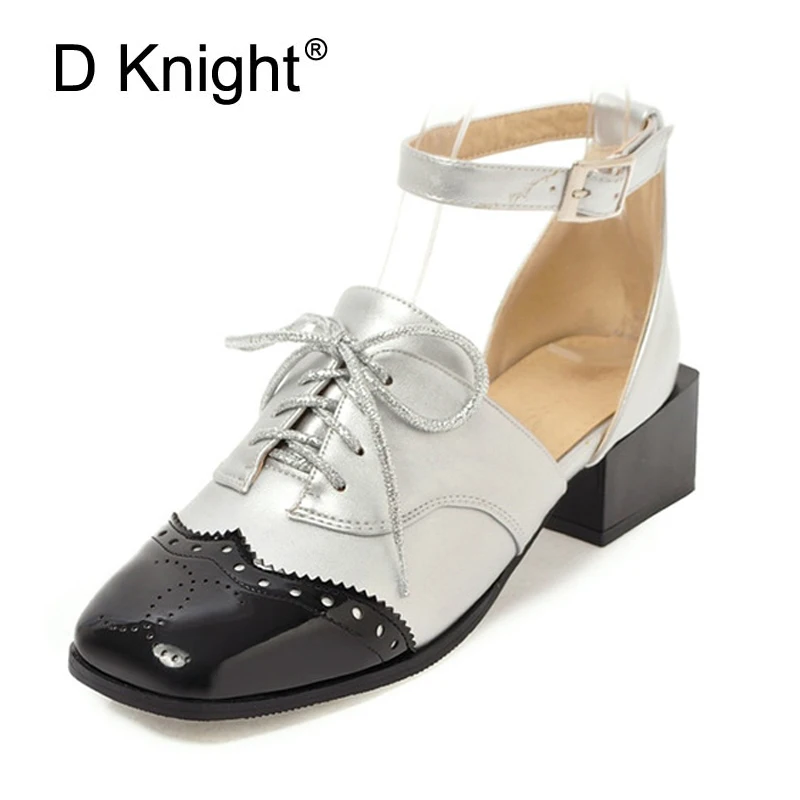

Women Pumps Plus Size 32-43 Platform Gladiator Sandals Summer Buckle Strap Casual Oxfords Shoes Woman Fashion Brogue Women Shoes