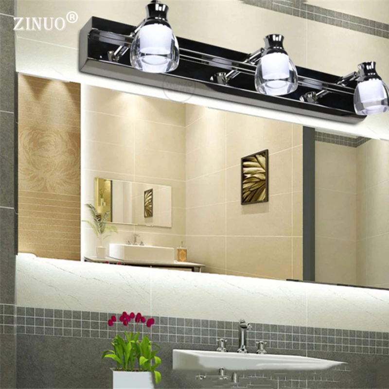 

Vanity 9W Power Bathroom Led 6W Mirror 6000-6200K Steel Stainless Front Mirror Lamps Light LED Light High Lamp Wall Bathroom @