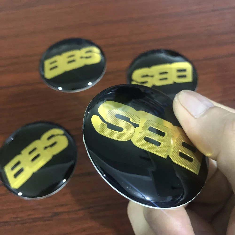 

4pcs 56.5mm 5.65cm Car Logo Badge Emblem sitkcer wheel center cap Hub center cover sticker for BBS Car modification accessories