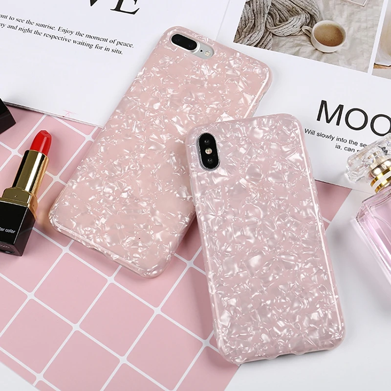 

Coque for iPhone 7 Fashion Conch Shell Phone Case Fundas on for iPhone 7 7Plus iPhone X 6 6s 8 Plus Soft Case Cover Capa Women
