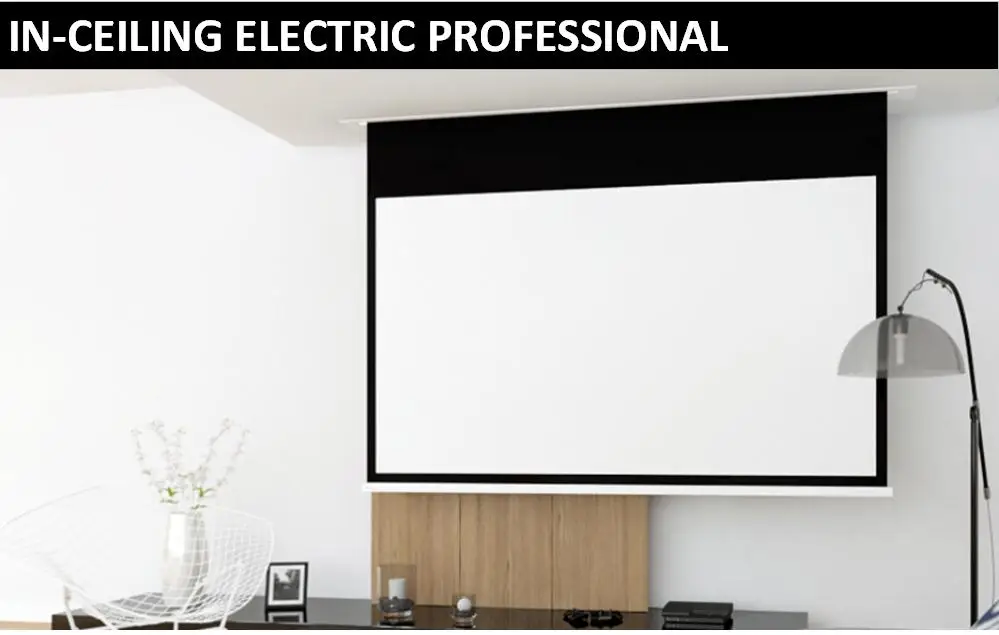 E6HWA 16:9 HDTV матовый белый reccesed в потолке моторизованный выдвижной проектор экран с несколькими элементами управления для умного дома