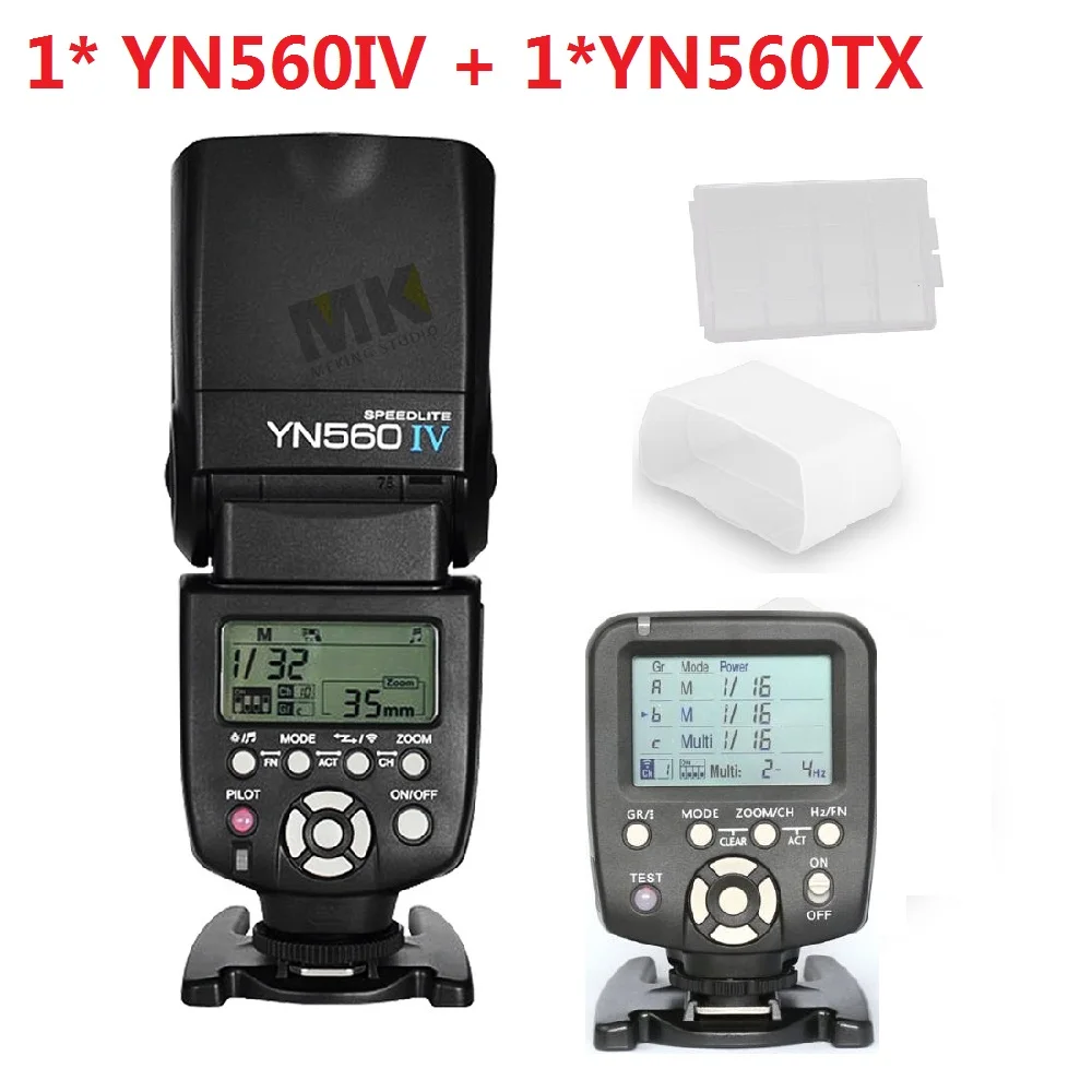 Yongnuo YN560IV 560IV Speedlite Speedlight + YN560 TX Wireless Flash