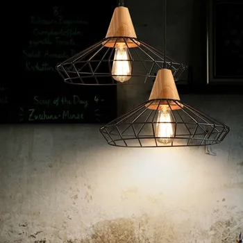 

Nordic Vintage Industrial Country Style Iron Pendant Light Art Loft Drop Hanging Lamp For Bar/Cafe/Study/Warehouse lustre Lights