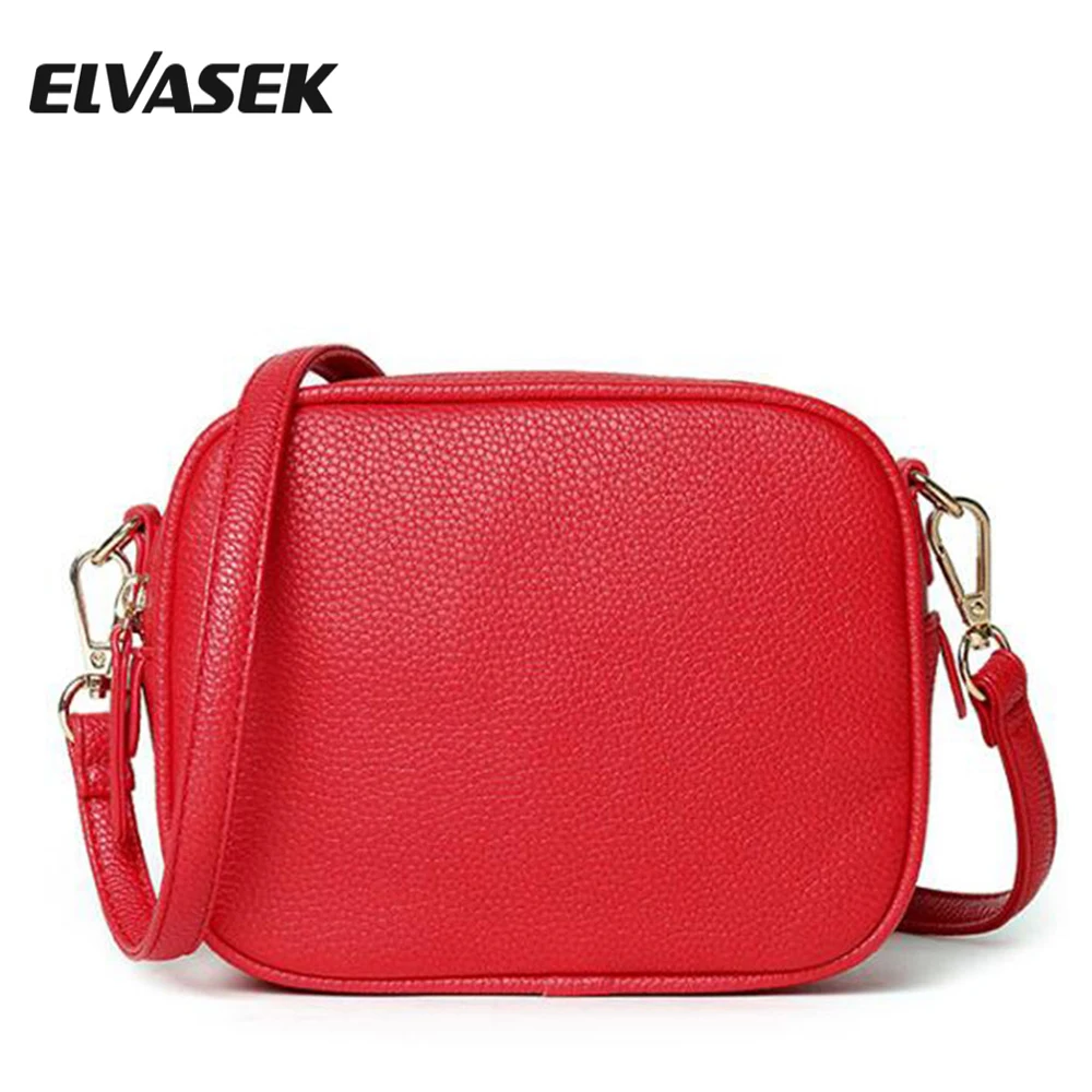 

ELVASEK Fashion Women Messenger Bags Mini Handbag Pu Leather Handbags Single Shoulder Bags Clutch Feminina Bolsas DH0320