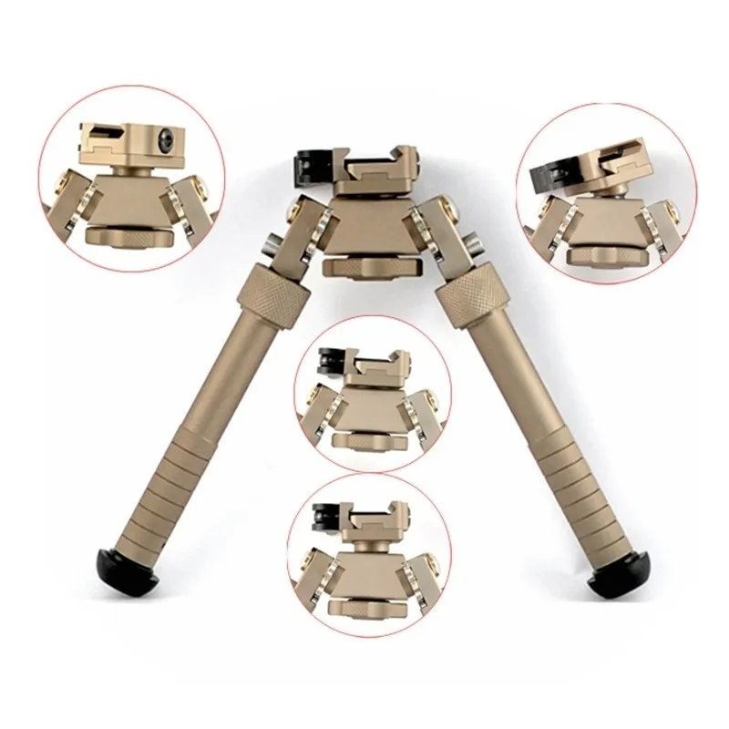 Tactical Hunting 2Pcs Aluminum Bipod Spikes Feet Stainless Quick Install Release for Atlas V8 Bipod Gun Rifle Accessory - Цвет: V8 Tan