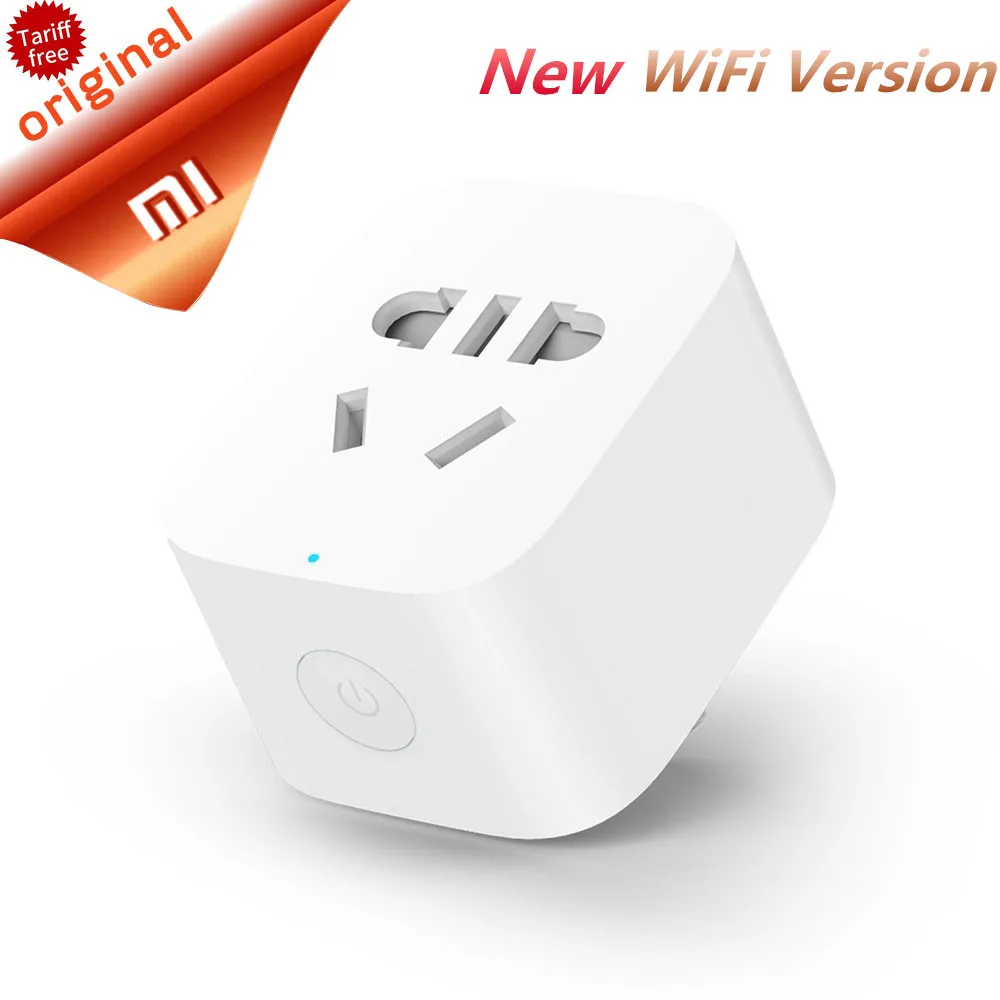 

Original Xiaomi Mijia Smart WiFi Socket Plug Wireless Remote Socket Adapter Power On and Off With Phone App Timing Charger Plug