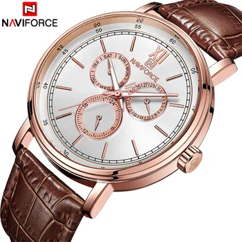 

NAVIFORCE Luxury Brand Men Business Watch Men's Waterproof Leather Sports Quartz Watches Male Date Analog Clock Relogio Masculio