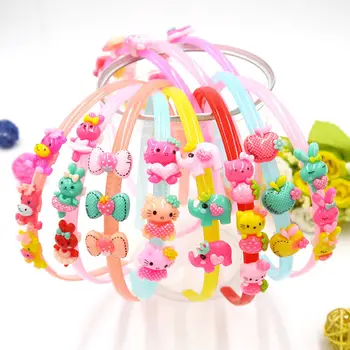 

20pcs/lot Kids Princess Party Costume Cartoon Arylic Bears Bunny Headdress Hairband Headband Birthday Decors Take Home Favor
