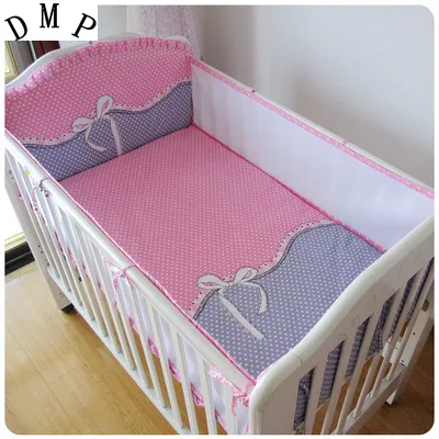 

Promotion! 5PCS Mesh Bumpers Baby Bedding Set Bumper Bed Sheet Crib Bedding Set Cot Set,include(4bumpers+sheet)