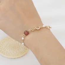 Sansummer, новинка, хит, модные, красные, расшитые бисером, звезда, луна, жемчуг, массивные, панк, очаровательные браслеты для вечеринок для женщин, популярные ювелирные изделия 5815