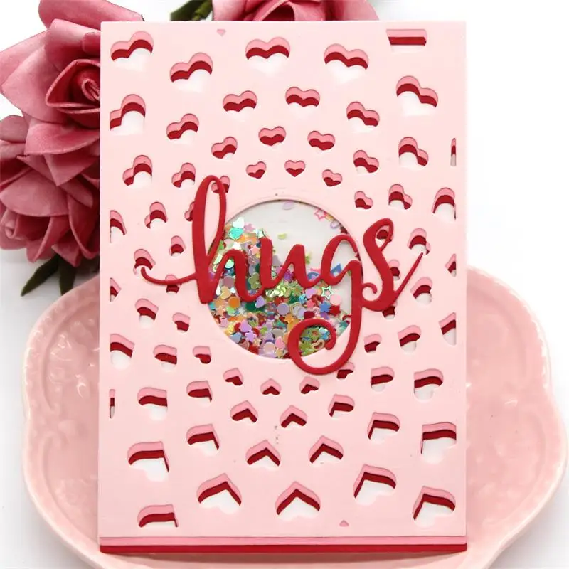 KSCRAFT Heart Frame Metal Cutting Dies Stencils for DIY