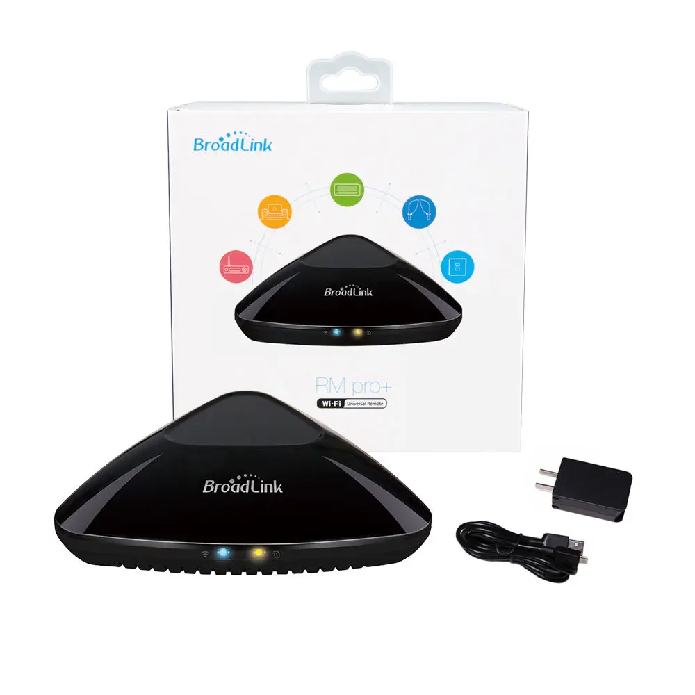

Original Broadlink RM Pro+ Intelligent Universal Controller WIFI/4G+IR+RF Remote Control By Smartphone For Smart Home Automation