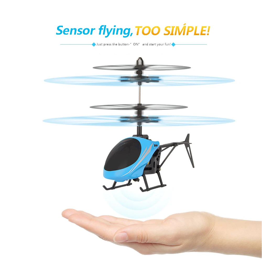 

EBOYU(TM) Utoghter 69202 Flying Mini RC Infraed Induction Helicopter Aircraft Flashing Light RC Helicopter Drone for Kids RTF