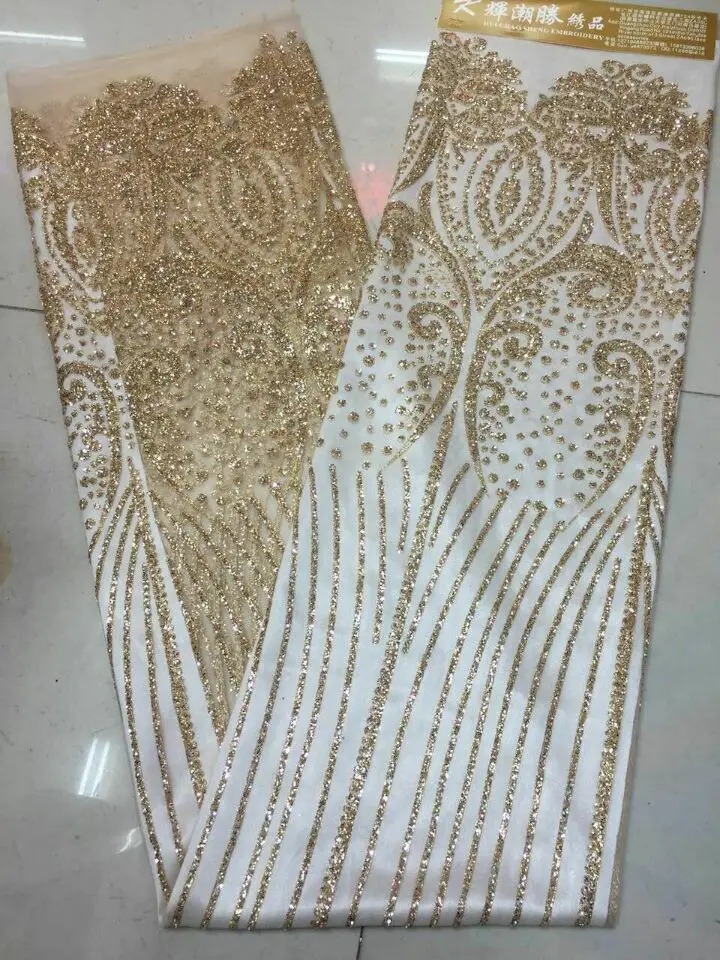 

Top sales design sequins indian george lace for party with many colors in available 5yards a lot