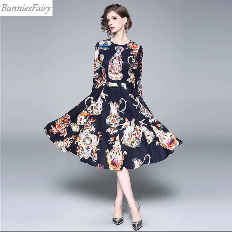 BunniesFairy 2019 весеннее Новое Женское платье Хепберн Винтажный стиль ретро
