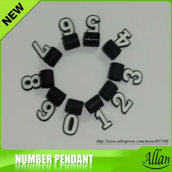 

2016 Wholesale cheap silicone number pendant for Baseball Jewelry
