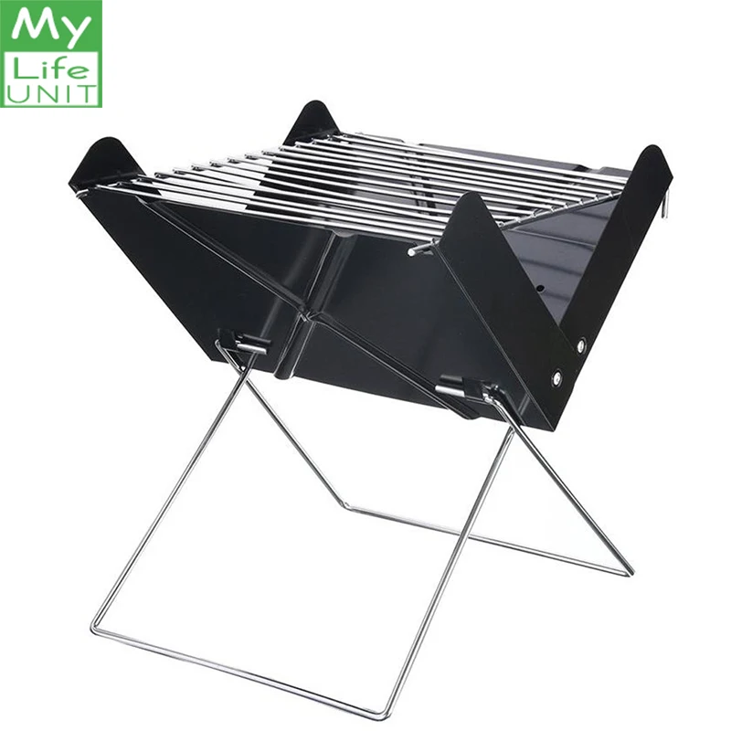 

MYLIFEUNIT Mini Portable Folding Charcoal BBQ Grill lightweight Multi-function Universal Barbecue Accessories BBQ Grill