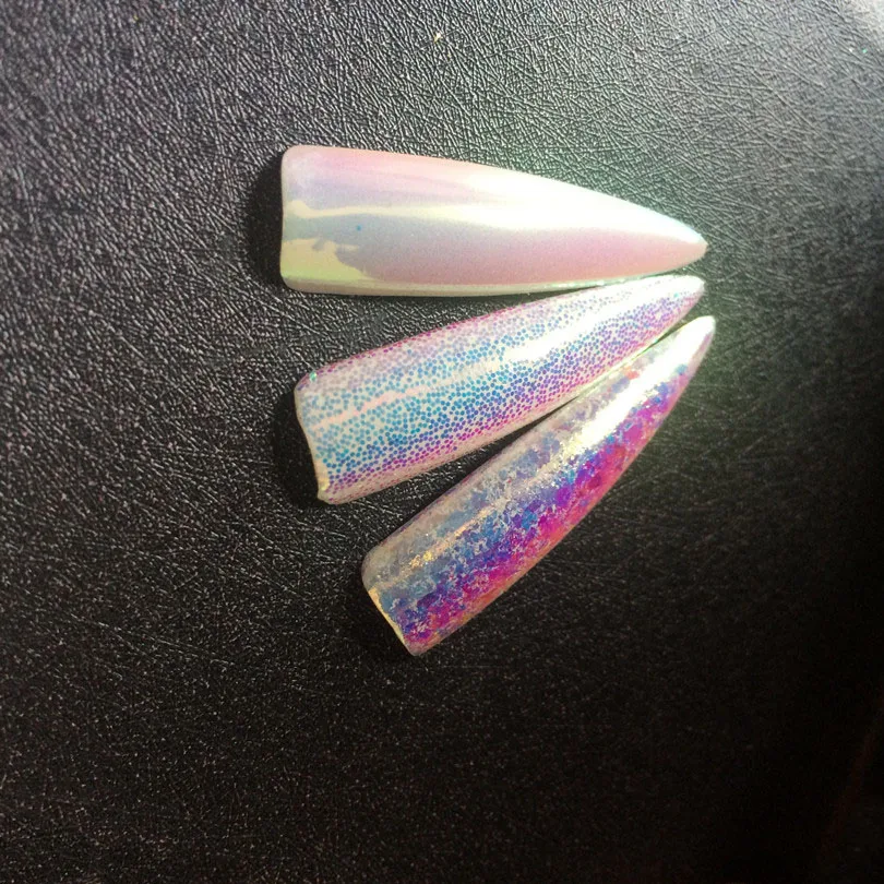 Серия AURORA комбо 3 баночки хлопья Авроры + порошковый пигмент Блестки хамелеон с
