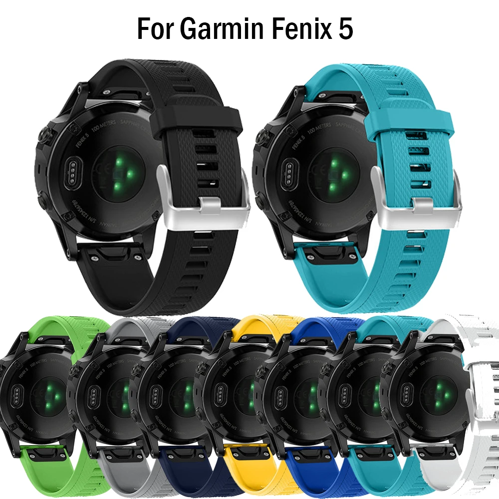 12 цветов мягкий силиконовый сменный Браслет Часы Браслет ремешок для Garmin Fenix 5 для умных часов 22 мм ремешок