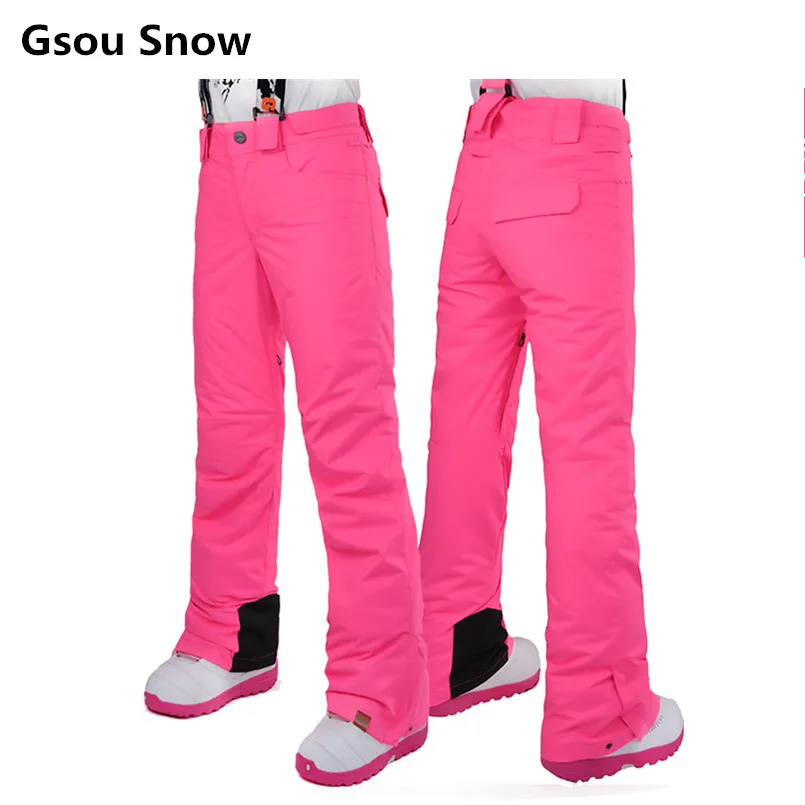 GSOU SNOW 2018 Pantalones de esquí de invierno para mujer Pantalones de tabla de Sonwboard Pantalones impermeables Esqui esquí nieve Pantalones Pantalon esquí Mujer