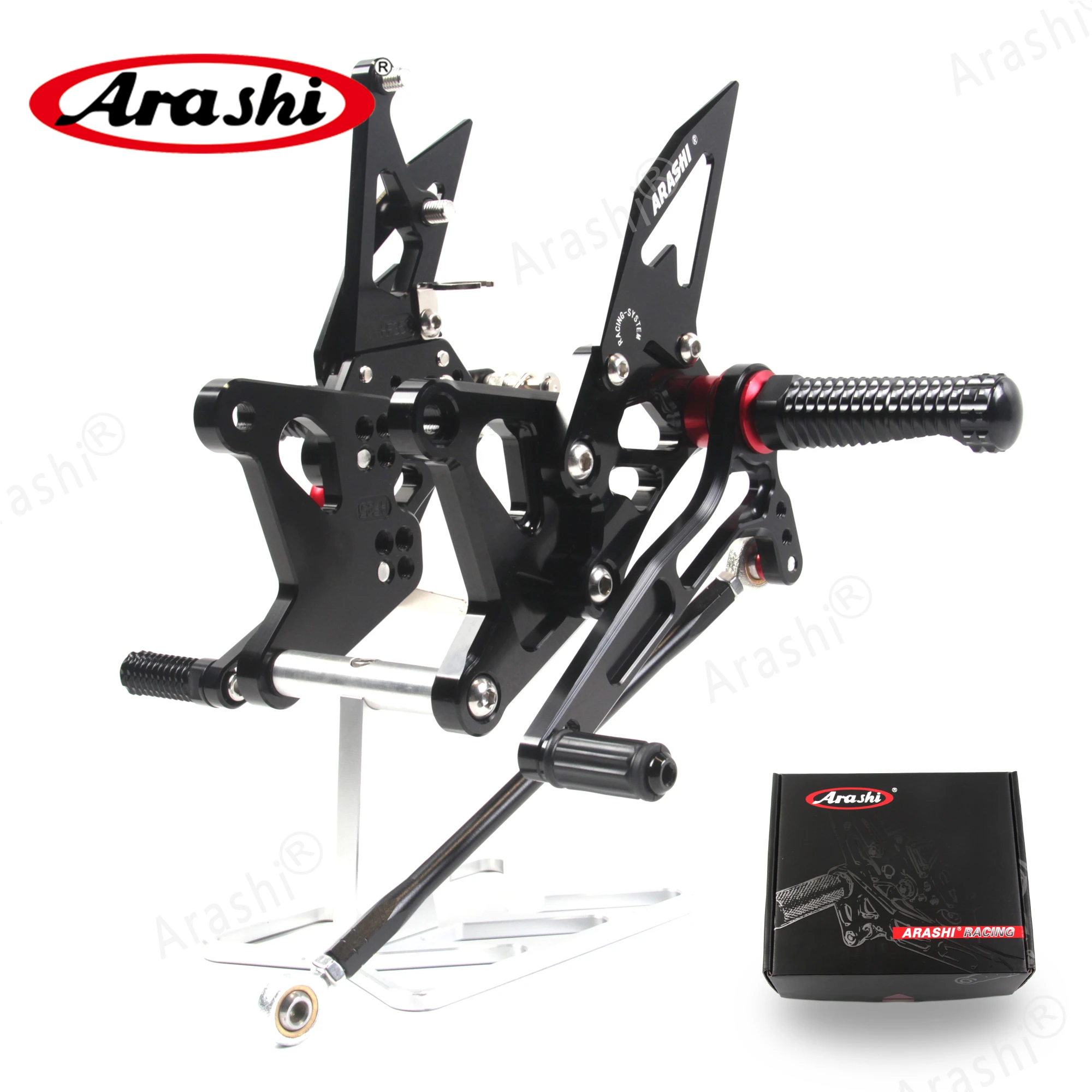 

Подножки Arashi Rider для KAWASAKI ZX6R ZX636 2005-2006, Регулируемые подножки с ЧПУ, задняя подставка для ниндзя, стандартная ZX 6R ZX 636 2005 2006