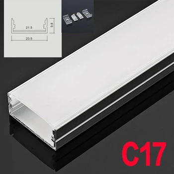 

C17 20Sets 100cm U Shape LED Aluminum Channel System With Diffuse Cover End Caps Aluminum Profile for LED Bar Lights