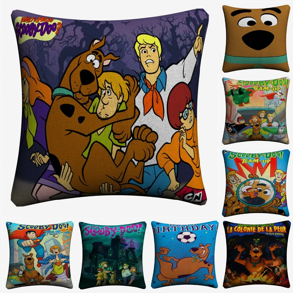 Scooby Doo Cartoon Movie Decorative Cotton Linen Cushion Cover 45x45cm