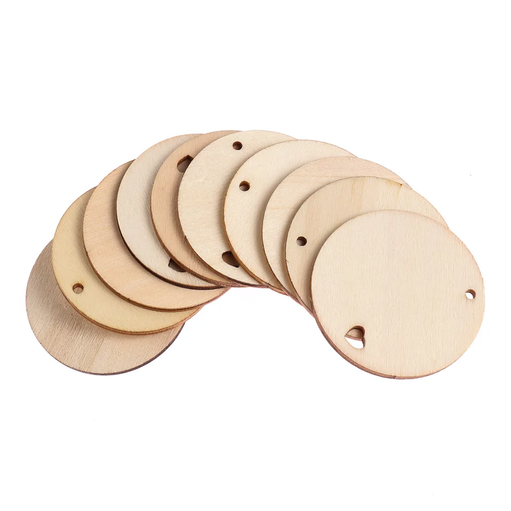 

50m Love Heart Hollow Wooden Round Pieces Merry Christmas DIY Laser Cut Embellishment Craft Ornaments Wedding&Party supplies