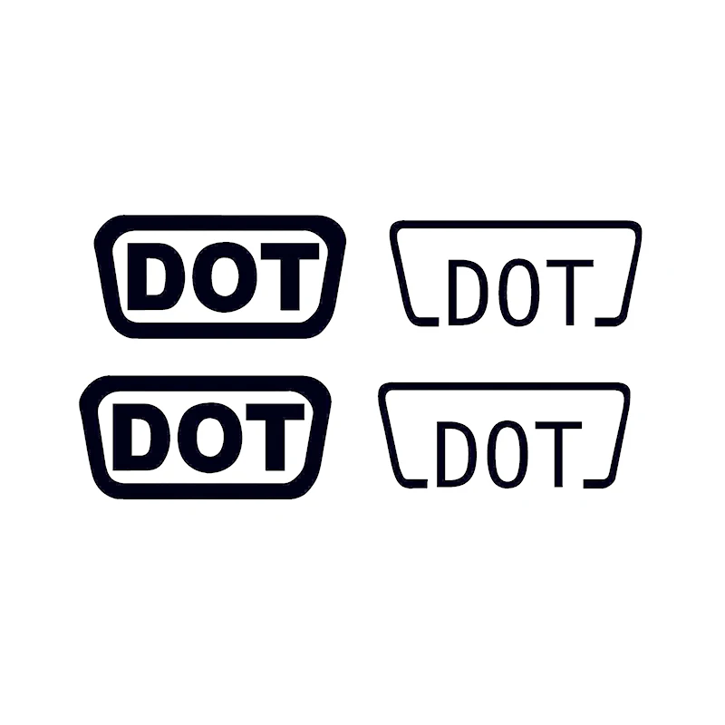 4 pegatinas de seguridad para casco Dot For Dot de 8,5 x 4 cm, pegatinas de repuesto aprobadas por la normativa para bicicletas y coches