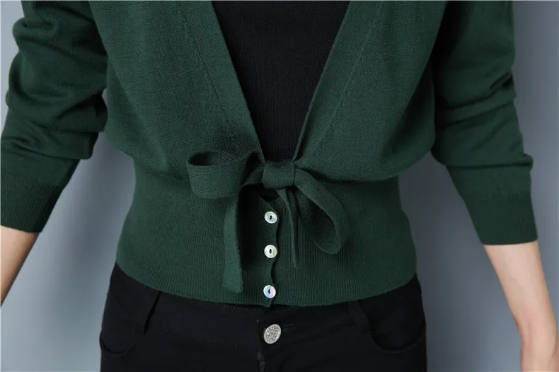XJXKS, удобные женские кардиганы, свитера, M-XXL, однобортные, одноцветные, бант, подол, оригинальное, сексуальное, v-образный вырез, свитер, пальто