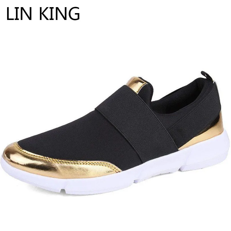 

LIN KING Mesh Breathable Summer Shoes Women Loafers Slip On Casual Shoes Ultralight Flats Shoes New Zapatillas Shoes Size 35-42