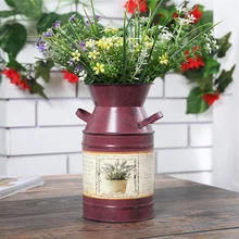 Creative Flower Barrels of steel Drum Pastoral Style Wedding Shop display Garden Home Decoration