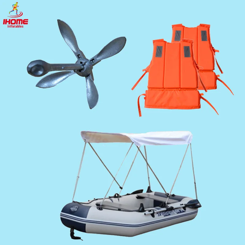 Надувные каяки 3,6 м, рыболовная лодка, гребная надувная лодка для серфинга 6-8 человек, лодка из ПВХ, износостойкая для рыбалки, резиновая лодка - Цвет: only accessories