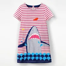 Jumping meter/платье для маленьких девочек; летний хлопковый костюм для детей; Детские праздничные платья для девочек; одежда принцессы